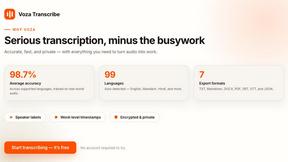 Voza Transcribe - product for AI Assistants