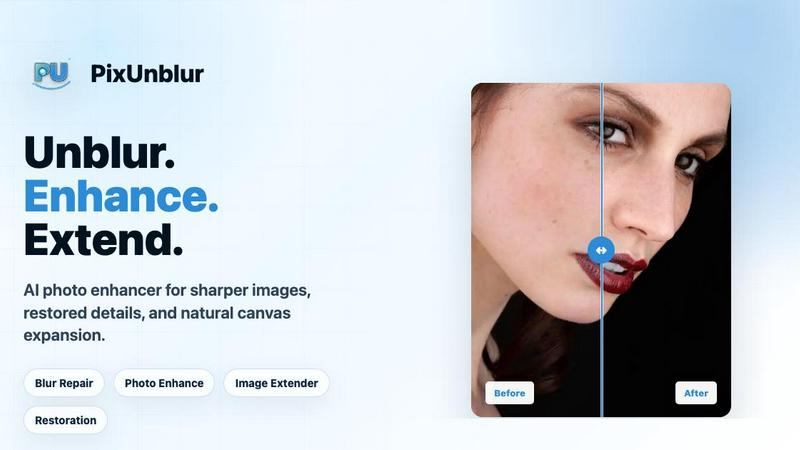 PixUnblur application interface and features
